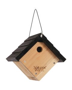 Nature's Way 9 In. W. x 8 In. H. x 8 In. D. Natural Cedar Wren Bird House