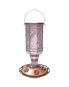 More Birds Jewel 20 Oz. Purple Glass Hummingbird Feeder