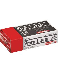 Aguila 9mm Luger 124 Grain FMJ Centerfire Ammunition Cartridges