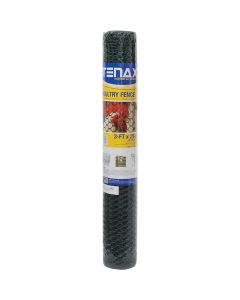 Tenax 3/4 In. x 3 Ft. H. x 25 Ft. L. Hexagonal Plastic Poultry Netting Fence, Green