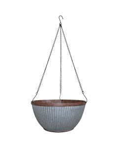 Southern Patio Westlake 12 In. Galvanized Resin Hanging Basket