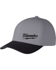 Milwaukee Workskin Dark Gray Performance Fitted Hat, Small/Medium