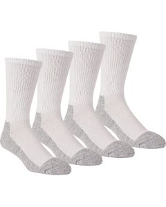 Hiwassee Trading Company Working Series Large White Crew Sock (4-Pack)