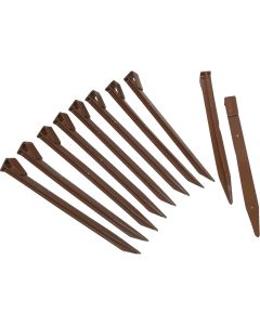 Master Mark 10 In. HDPE Brown Terrace Board Edging Stakes (10-Pack)