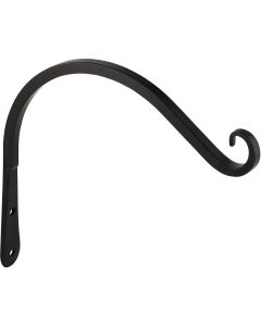 Panacea 7 In. Black Powder-Coated Curved Wrought Iron Hanging Plant Bracket