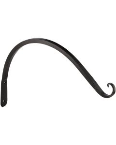 Panacea 12 In. Black Powder-Coated Curved Wrought Iron Hanging Plant Bracket