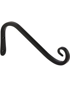 Panacea 5 In. Black Powder-Coated Angled Wrought Iron Hanging Plant Bracket