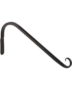 Panacea 12 In. Black Powder-Coated Angled Wrought Iron Hanging Plant Bracket