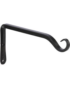 Panacea 6 In. Black Powder-Coated Straight Wrought Iron Hanging Plant Bracket