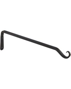 Panacea 15 In. Black Powder-Coated Straight Wrought Iron Hanging Plant Bracket