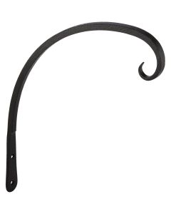 Panacea 8 In. Black Powder-Coated Curved Wrought Iron Hanging Plant Bracket