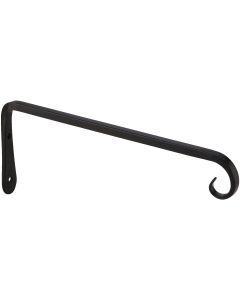 Panacea 10 In. Black Powder-Coated Straight Wrought Iron Hanging Plant Bracket