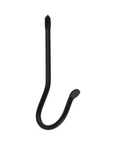 Panacea 6 In. Black Powder-Coated Wrought Iron J-Hook Plant Hanger