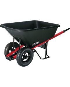 8 Cu Ft Poly Wheelbarrow Black