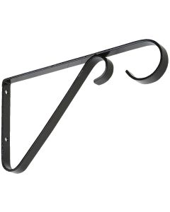 National 6 In. Black Steel Hanging Plant Bracket