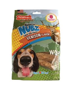 Nylabone Edibles Natural Nubz Venison Antler Chew Bone (8-Pack)