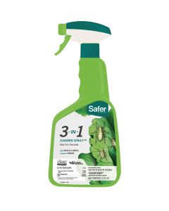 Safer Garden 3-In-1 24 Oz. Ready To Use Trigger Spray Insecticidal Soap with Fungicide Insect Killer