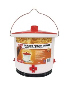 Farm Innovators 2 Gal. Plastic Heated Poultry Drinker