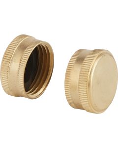 Best Garden Brass 5/8 In. Hose End Cap (2-Pack)