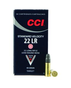 CCI 22 LR 40 Grain STD 40 Lead Round Nose Rimfire Ammunition