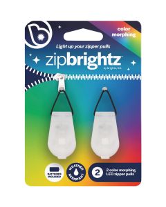 Zipbrightz LED Color Morphing Zipper Charms (2-Pack)