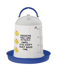 Stromberg's 1.3 Gal. Blue Emoji Chicken Drinker