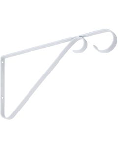 National 9 In. White Steel Hanging Plant Bracket