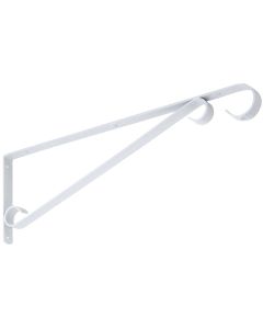 National 15 In. White Steel Hanging Plant Bracket