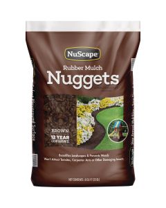 NuScape Brown 0.8 Cu. Ft. Rubber Mulch Nuggets