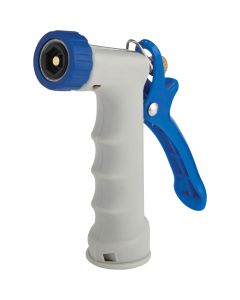 Best Garden Metal Insulated Grip Hot Water Pistol Nozzle, Blue & Gray