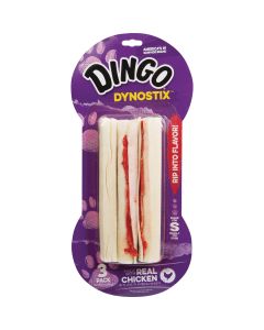 Dingo Dynostix Wrapped 5 In. Rawhide Bone (3-Pack)