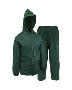 West Chester Medium 2-Piece Green PVC Rain Suit