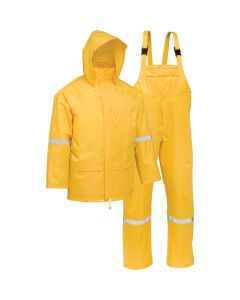 West Chester Medium 3-Piece Yellow Polyester Rain Suit