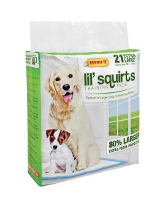 Ruffin' it Lil' Squirts 28 In. x 30 In. Extra Large Training Pads (21-Pack)