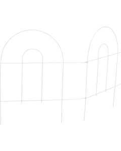 Best Garden 8 Ft. Powder-Coated White Wire Folding Fence