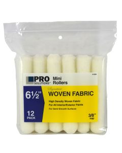 6-1/2" x 3/8" Nap Pro Solutions 41639 Signature, White Woven Mini-Roller Cover, 12-Pack