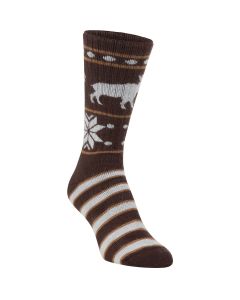 Hiwassee Trading Company Women's Medium Moosin Up Novelty Crew Sock