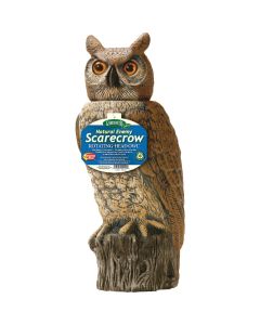 Gardeneer Natural Enemy Scarecrow 18 In. H. Rotating Head Owl Pest Deterrent Decoy