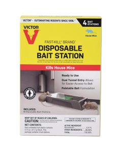 Victor Fast-Kill Disposable Mouse Bait Station (4-Pack)