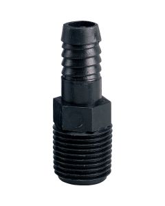 Orbit 1/2 In. MNPT x 1/2 In. Barbed Plastic Riser Flex Fitting Straight Adapter