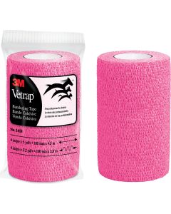 3M Vetrap 4 In. x 5 Yd. Hot Pink Bandaging Wrap