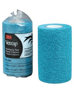 3M Vetrap 4 In. x 5 Yd. Blue Bandaging Wrap