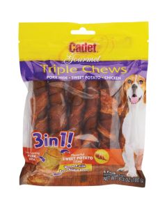 Cadet Gourmet Pork Triple Chews Dog Treat (6-Pack)