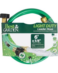 Best Garden 5/8 In. Dia. x 6 Ft. L. Leader Hose with Male & Female Couplings