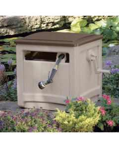 Suncast Smart Trak Hideaway 225 Ft. x 5/8 In. Taupe w/Bronze Lid Resin Hose Reel