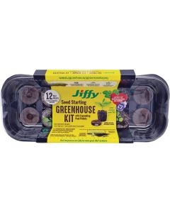 Jiffy 12-Pellet Windowsill Greenhouse Seed Starter Kit