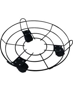 Best Garden 13 In. Coated Metal Wire Rolling Plant Caddy