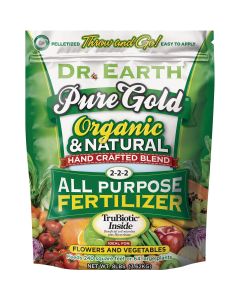 Dr. Earth Pure Gold 8 Lb. 2-2-2 All Purpose Pelletized Organic Fertilizer