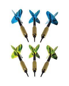 Franklin Brass-Coated Steel 18 Gm. Soft Tip Dart Set (6-Pack)