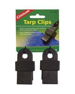 Coghlans Clip Black Nylon Resin Tarp Grabber (2-Pack)